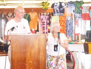 The experts; Paul and Beverley Williams, who through TFO and CESO facilitated the training in leather craft production.