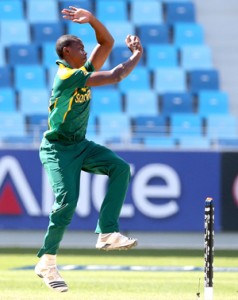 Kagiso Rabada in his delivery stride. (ICC)