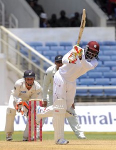 Chris Gayle was in a  no nonsense mood. (WICB Randy Brooks)