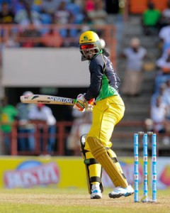 Chris Gayle seals the victory for the Tallawahs with a sensational innings from the captain, the first ever CPLT20 century. (Randy Brooks, Latin Content, Getty Images)
