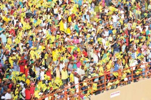 The Guyanese fans came out in large numbers to support the Amazon Warriors yesterday.