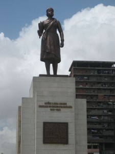  A statue of the great female leader
