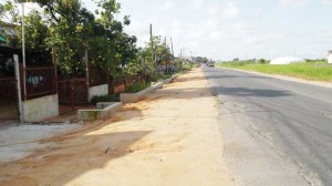 Concrete drains and road widening works done by the contractor in Prospect.