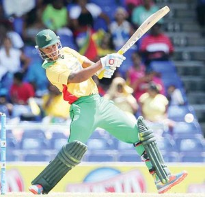 Lendl Simmons led with an attacking 94 for the Warriors. (CPL T20 Ltd.2014) 