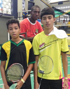 Narayan Ramdhani (right) following his win over Justin Taylor of Jamaica.