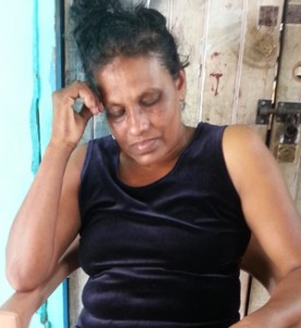  A devastated Bhanumati Persaud hours after the fire 
