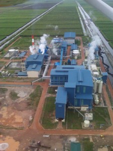 An aerial view of Skeldon factory