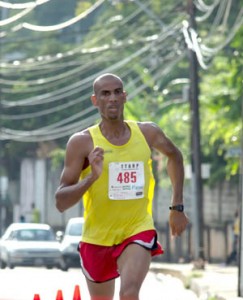 Lionel D’Andrade on his way to winning the TTARP 5km Road Race in Trinidad and Tobago.