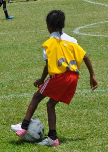 This pint-sized player from Enterprise Primary School is among the smallest in size in the competition, but possesses a lot of skill and a bright future.  