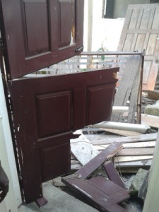 The back door that was wrench open