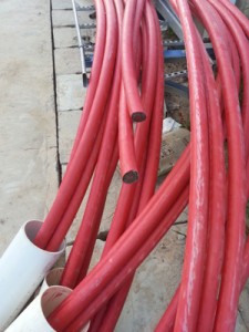 What the XLPE copper red cable that went missing from the Vreed-en-Hoop substation looks like.