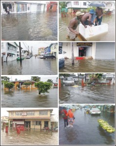 Scenes from yesterday's severe flooding.