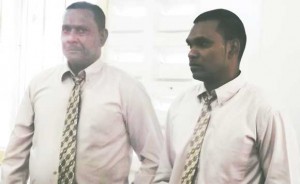 The two accused in court.