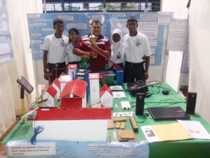 The Abram Zuil Secondary School team pose with their winning project.