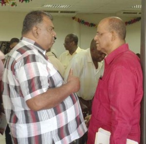 Home Affairs Minister Clement Rohee seems to be taking in the advice of his predecessor Ronald Gajraj, following his end of year presentation at the police officers’ training centre yesterday. 
