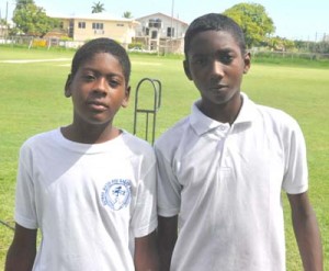 Ntini Permaul (left) and Joshua Campbell 