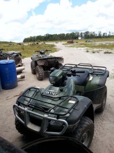 In many parts of the interior, it is impossible for vehicles to run. The ATVs are the best bet, even to transport fuel.