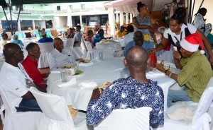 The Elders from the Palms Geriatric Home are served a delicious lunch