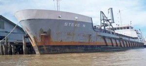 The “Steve N” dredging vessel.