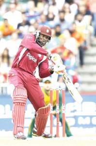  Chris Gayle lashed a 20-ball half-century. (Associated Press)