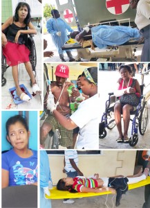 The Injured persons at the Diamond Hospital yesterday