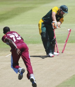 Rilee Rossouw was cleaned up by Jerome Taylor. (Associated Press)