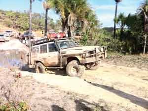  Carefully manoeuvering the rough terrain during the 2014 Pakaraima Safari