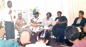 Our ‘Special Person’ (centre) participating in a Guidance & Counseling Workshop at the Pegasus Hotel several years ago.