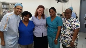  Two doctors of the Canadian team with Drs. Mayda and Farah  with Medex Alli after the training to use the ECT machine