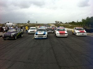 Flashback! Competitors gather at the starting line for the commencement of the 2-hour Endurance Race at a previous Meet. 