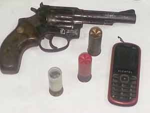 The firearm, ammunition and cell phone