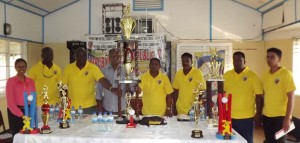 Members of the GSCL Inc executive following the launching of the inaugural Republic Cup with Director of Sport Neil Kumar     