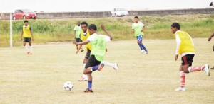 Part of the action in the Nestle Milo Under-20 Schools Football Competition.