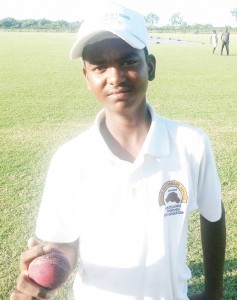 Off spinner Joshua Bacchus who took a six wicket haul.
