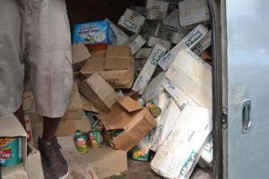 A portion of the expired and damaged goods seized by the Ministry of Health’s Pharmacy and Poison Board.