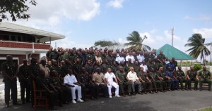 GDF officers with President Donald Ramotar 