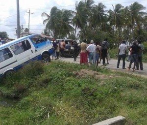 One of the minibus that was involved in the accident.
