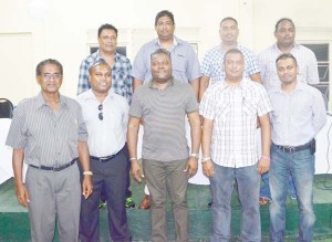  Everest Cricket Club President Stephen Lewis (centre, front row) with some members of his executive.