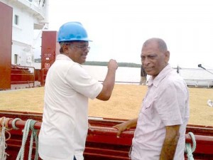 GRDB GM Jagnarine Singh and Agriculture Minister Leslie Ramsammy 
