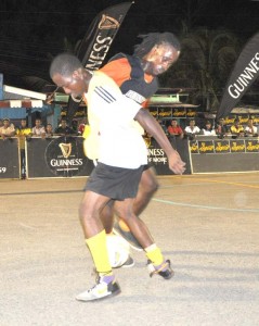 Part of the action on opening night of the inaugural segment of the Berbice Guinness ‘Greatest of de Streets’ Competition.