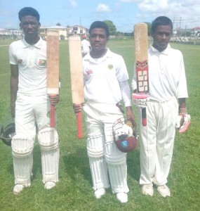 From left, Ashmead Nedd, Alphius Bookie and Sachin Singh. 