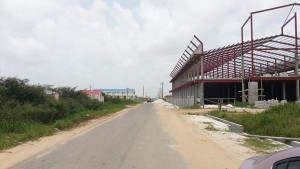 The new road at Providence that complements new infrastructural development.