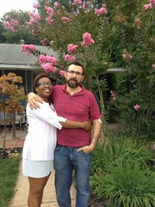  Maria Johnson-Blanco is a happily married mother of two. Here, she is pictured with her husband.