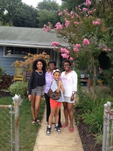 Family comes first for Marcia Johnson-Blanco; here, she is seen with her mother and her two daughters, aged 13 and 9