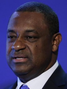 CONCACAF President Jeffrey Webb speaks during a Confederation of North, Central America and Caribbean Association Football news conference in Philadelphia. (AP Photo/Matt Rourke, File)