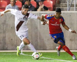 Emery Welshman (right) in action for Real Monarchs. (Brian Byerly photo)