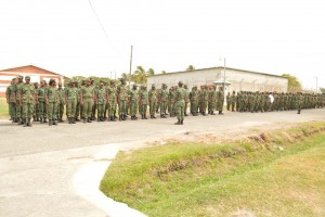 Troops at Base Camp Ayanganna