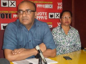 Bharrat Jagdeo with PPP/C political candidate Pauline Sukhai