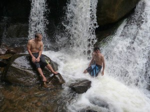 Cascading waters of the Kumu Falls