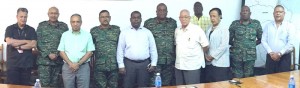 Members of the Private Sector Commission meeting with top brass of the army.